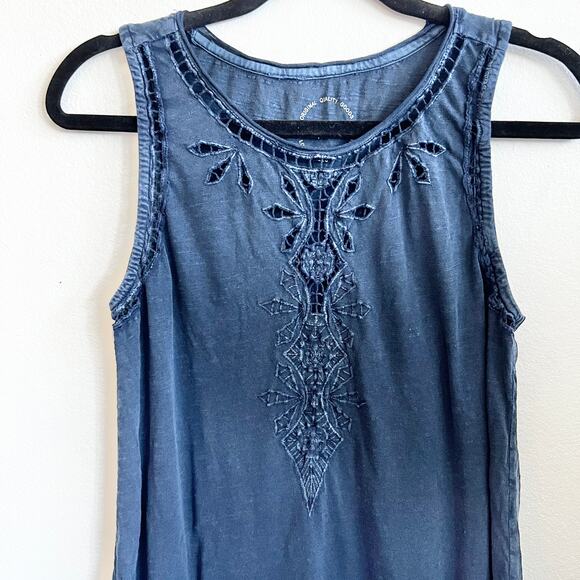 Lucky Brand Embroidered Tank Top Boho Western Festival Hippie Large - Picture 2 of 7